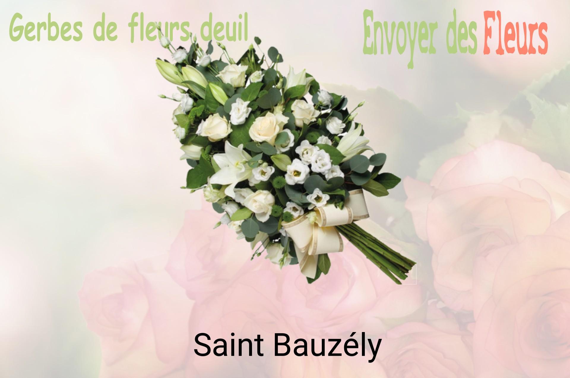 Gerbe de fleurs de deuil livrée à Saint-Bauzély